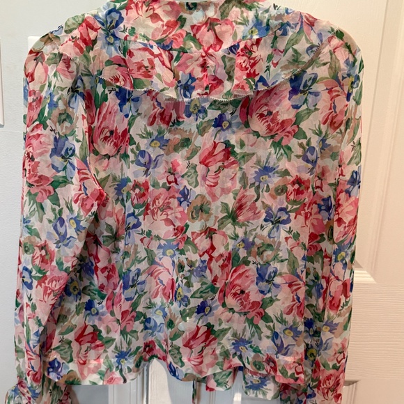 Doen Solange Silk Floral Top - Small - Picture 4 of 5